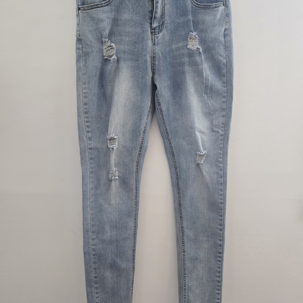 Light Blue Distressed Women's Jeans